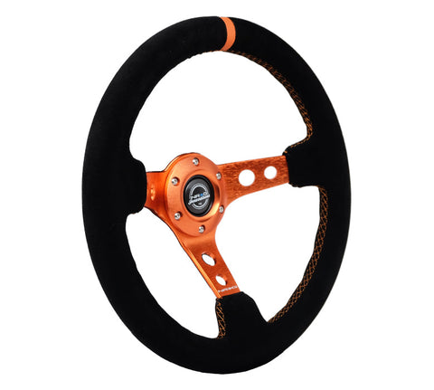 NRG 350MM 3" DEEP DISH WITH HOLES SUEDE