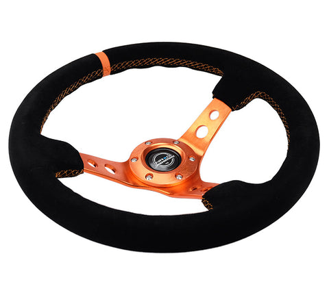 NRG 350MM 3" DEEP DISH WITH HOLES SUEDE