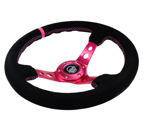 NRG 350MM 3" DEEP DISH WITH HOLES SUEDE