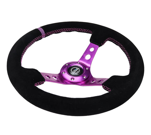 NRG 350MM 3" DEEP DISH WITH HOLES SUEDE