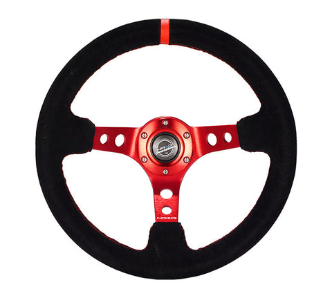 NRG 350MM 3" DEEP DISH WITH HOLES SUEDE
