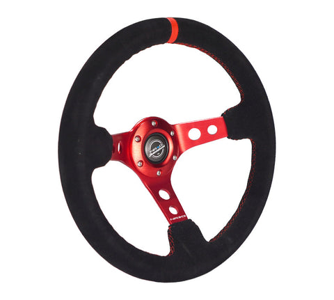 NRG 350MM 3" DEEP DISH WITH HOLES SUEDE