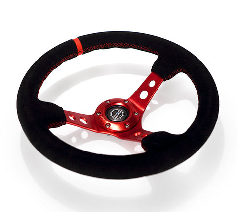 NRG 350MM 3" DEEP DISH WITH HOLES SUEDE