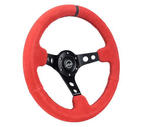 NRG 350MM 3" DEEP DISH WITH HOLES SUEDE