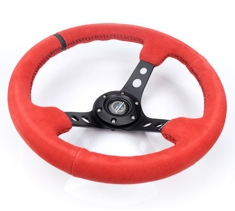 NRG 350MM 3" DEEP DISH WITH HOLES SUEDE