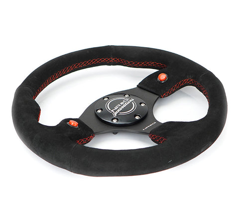 NRG- DUAL BUTTON STEERING WHEEL SUEDE