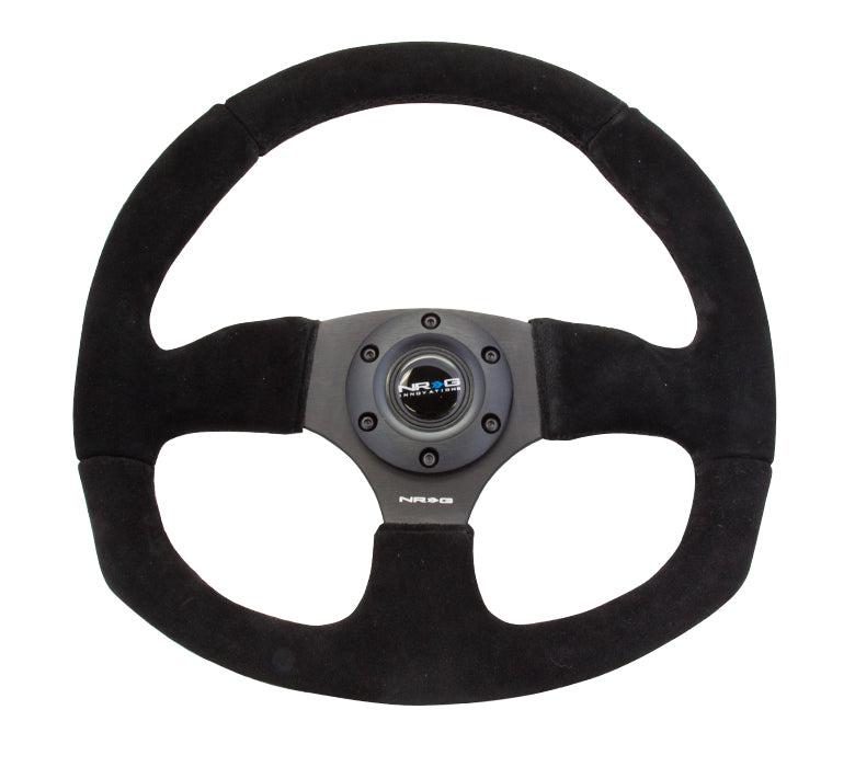 NRG- FLAT BOTTOM STEERING WHEEL SUEDE