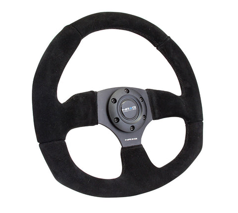 NRG- FLAT BOTTOM STEERING WHEEL SUEDE