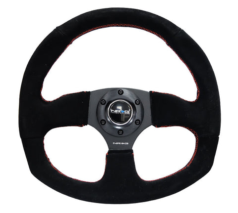 NRG- FLAT BOTTOM STEERING WHEEL SUEDE