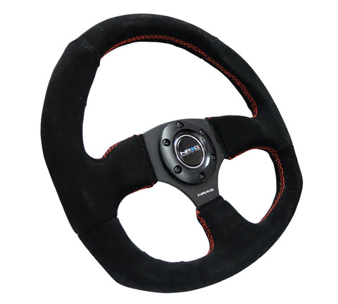 NRG- FLAT BOTTOM STEERING WHEEL SUEDE