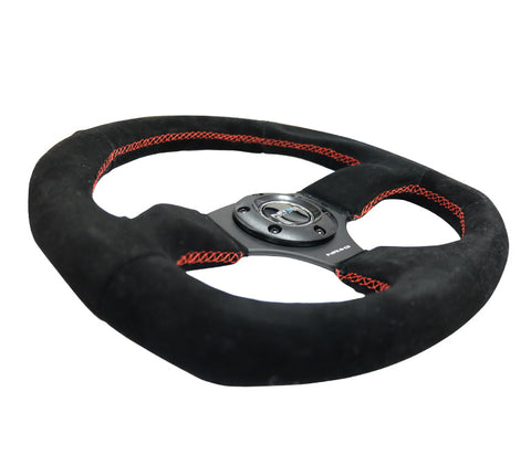 NRG- FLAT BOTTOM STEERING WHEEL SUEDE