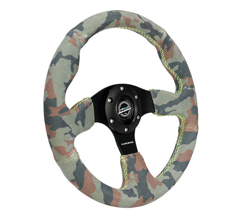 NRG- RACING STEERING WHEEL SUEDE