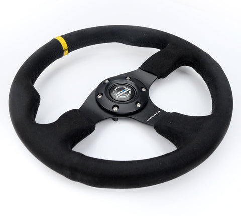 NRG- RACING STEERING WHEEL ALCANTARA