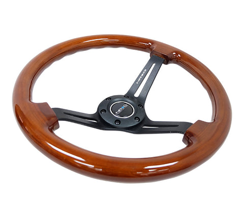 NRG 350MM 3" DEEP DISH WITH SLITS WOOD GRAIN