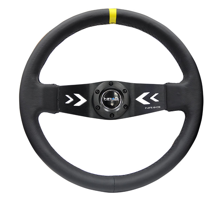 NRG 350MM TWO SPOKE STEERING WHEEL LEATHER