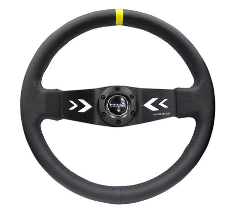 NRG 350MM TWO SPOKE STEERING WHEEL LEATHER