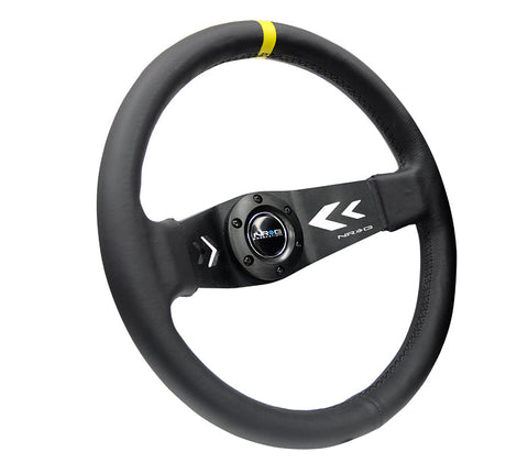 NRG 350MM TWO SPOKE STEERING WHEEL LEATHER