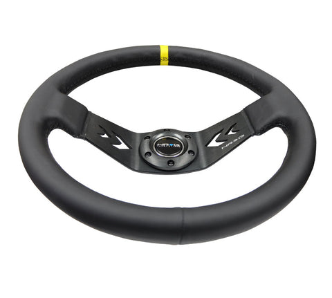 NRG 350MM TWO SPOKE STEERING WHEEL LEATHER