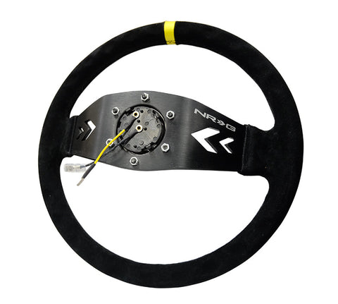 NRG 350MM TWO SPOKE STEERING WHEEL SUEDE