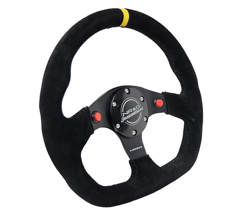 NRG- FLAT BOTTOM STEERING WHEEL SUEDE