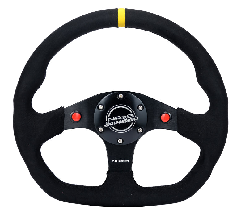 NRG- FLAT BOTTOM STEERING WHEEL ALCANTARA
