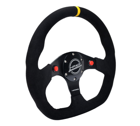 NRG- FLAT BOTTOM STEERING WHEEL ALCANTARA