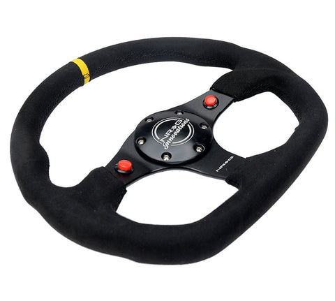 NRG- FLAT BOTTOM STEERING WHEEL ALCANTARA