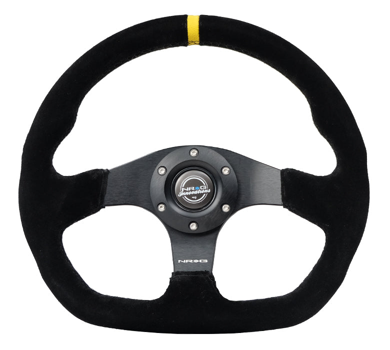 NRG- FLAT BOTTOM STEERING WHEEL SUEDE