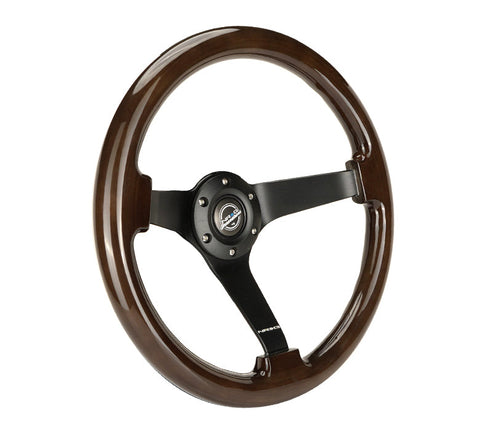 NRG 350MM 3" DEEP DISH WOOD GRAIN STEERING WHEEL