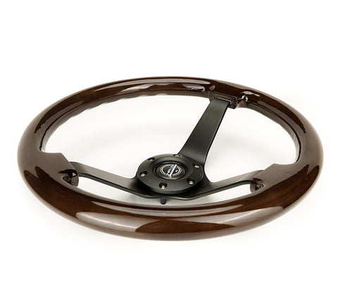 NRG 350MM 3" DEEP DISH WOOD GRAIN STEERING WHEEL