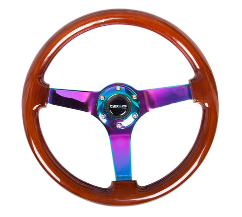 NRG 350MM 3" DEEP DISH WOOD GRAIN STEERING WHEEL