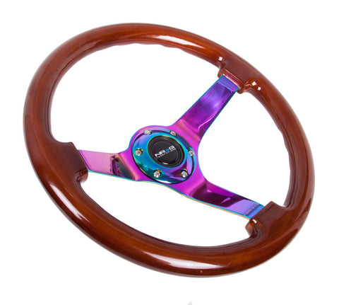 NRG 350MM 3" DEEP DISH WOOD GRAIN STEERING WHEEL