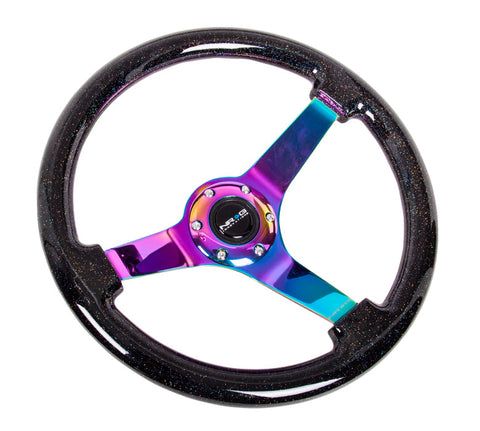 NRG 350MM 3" DEEP DISH WOOD GRAIN STEERING WHEEL