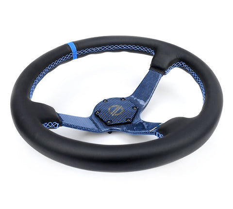 NRG CARBON FIBER COLORED STEERING WHEEL 350MM DEEP DISH