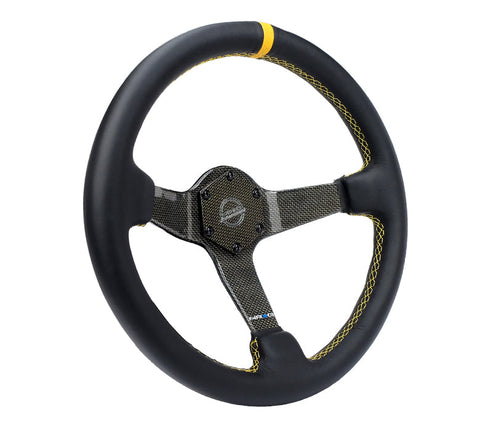 NRG CARBON FIBER COLORED STEERING WHEEL 350MM DEEP DISH