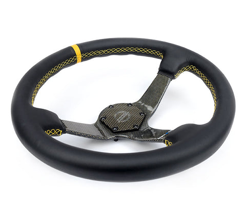 NRG CARBON FIBER COLORED STEERING WHEEL 350MM DEEP DISH