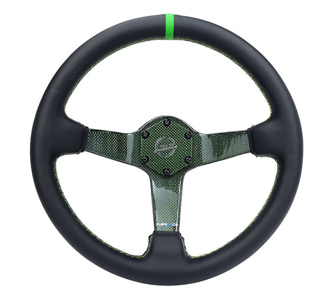 NRG CARBON FIBER COLORED STEERING WHEEL 350MM DEEP DISH