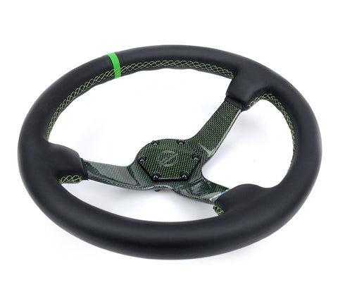 NRG CARBON FIBER COLORED STEERING WHEEL 350MM DEEP DISH