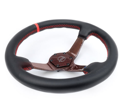 NRG CARBON FIBER COLORED STEERING WHEEL 350MM DEEP DISH