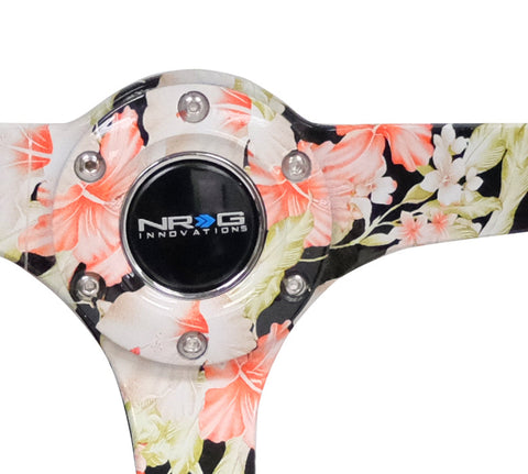 NRG 350MMNRG DEEP DISH STEERING WHEEL SUEDE SOLID SPOKE