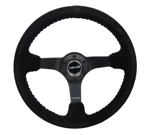 NRG 350MMNRG DEEP DISH STEERING WHEEL SUEDE SOLID SPOKE