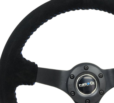 NRG 350MMNRG DEEP DISH STEERING WHEEL SUEDE SOLID SPOKE