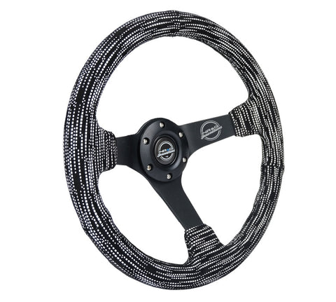 NRG 350MMNRG DEEP DISH STEERING WHEEL SUEDE SOLID SPOKE