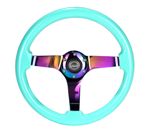 NRG 350MM 3" DEEP DISH WOOD GRAIN STEERING WHEEL