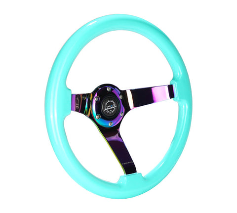 NRG 350MM 3" DEEP DISH WOOD GRAIN STEERING WHEEL