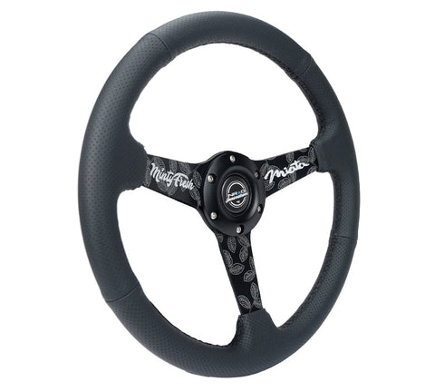 NRG 350MM FLAT STEERING WHEEL LEATHER