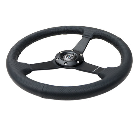 NRG 350MM FLAT STEERING WHEEL LEATHER