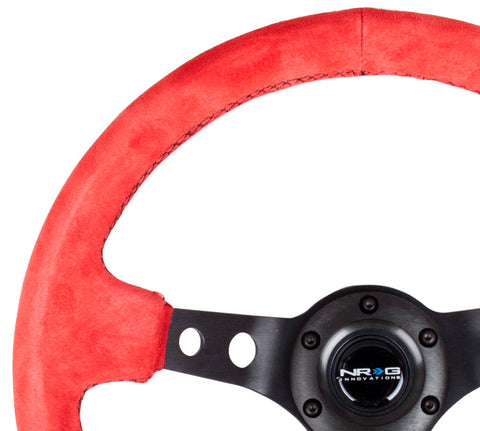 NRG 350MM 3" DEEP DISH WITH HOLES SUEDE