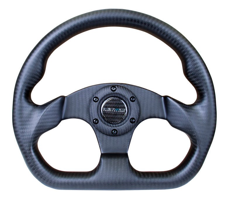 NRG CARBON FIBER STEERING WHEEL FLAT BOTTOM