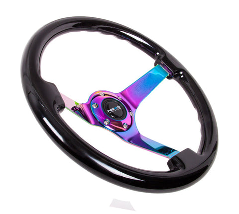 NRG 350MM 3" DEEP DISH WOOD GRAIN STEERING WHEEL